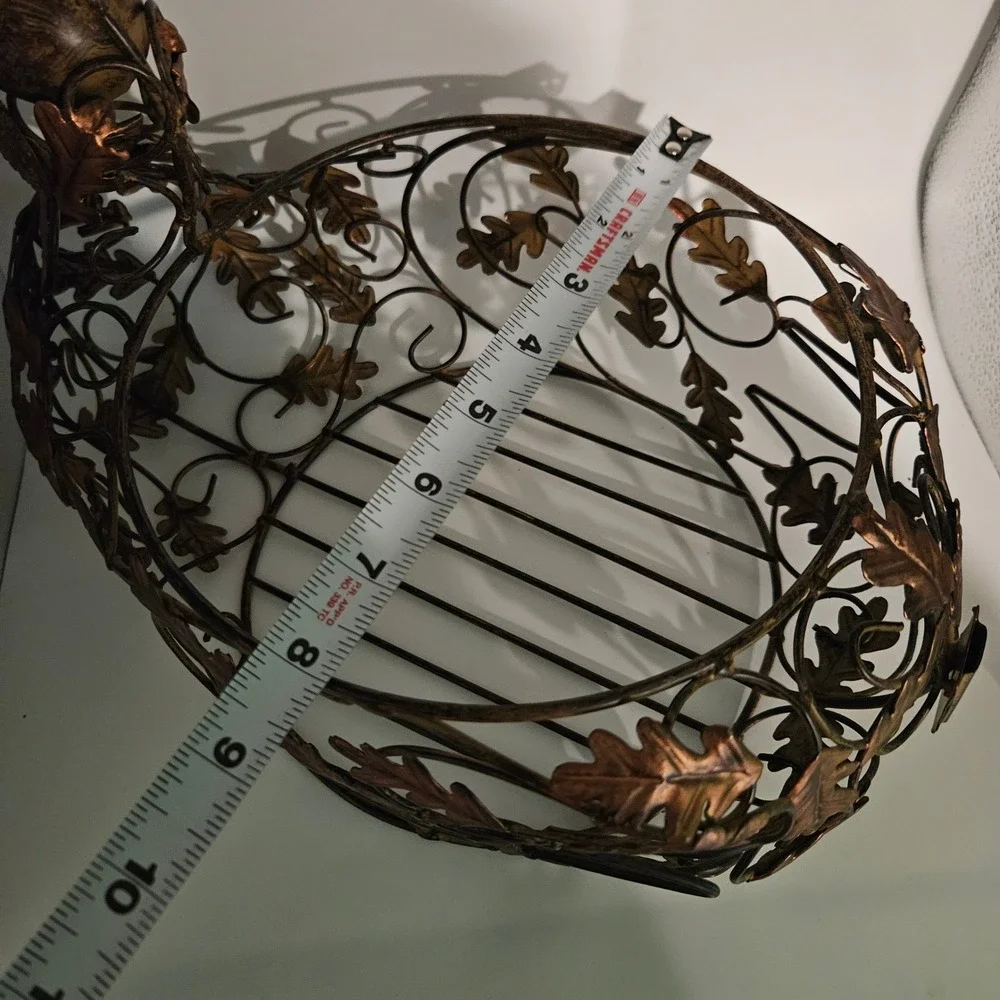 Vintage‎ Rustic Turkey Metal Wire Basket Decorative Trinket Holder Table Decor